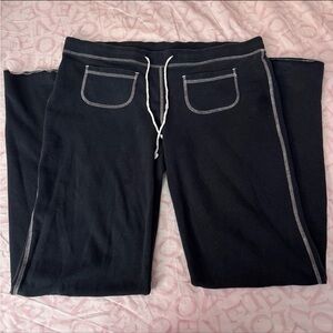 Xhilaration Black Joggers with White Stitching